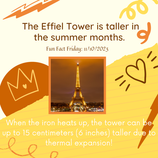 Fun Fact Friday -- the Effiel Tower 11/10/2023